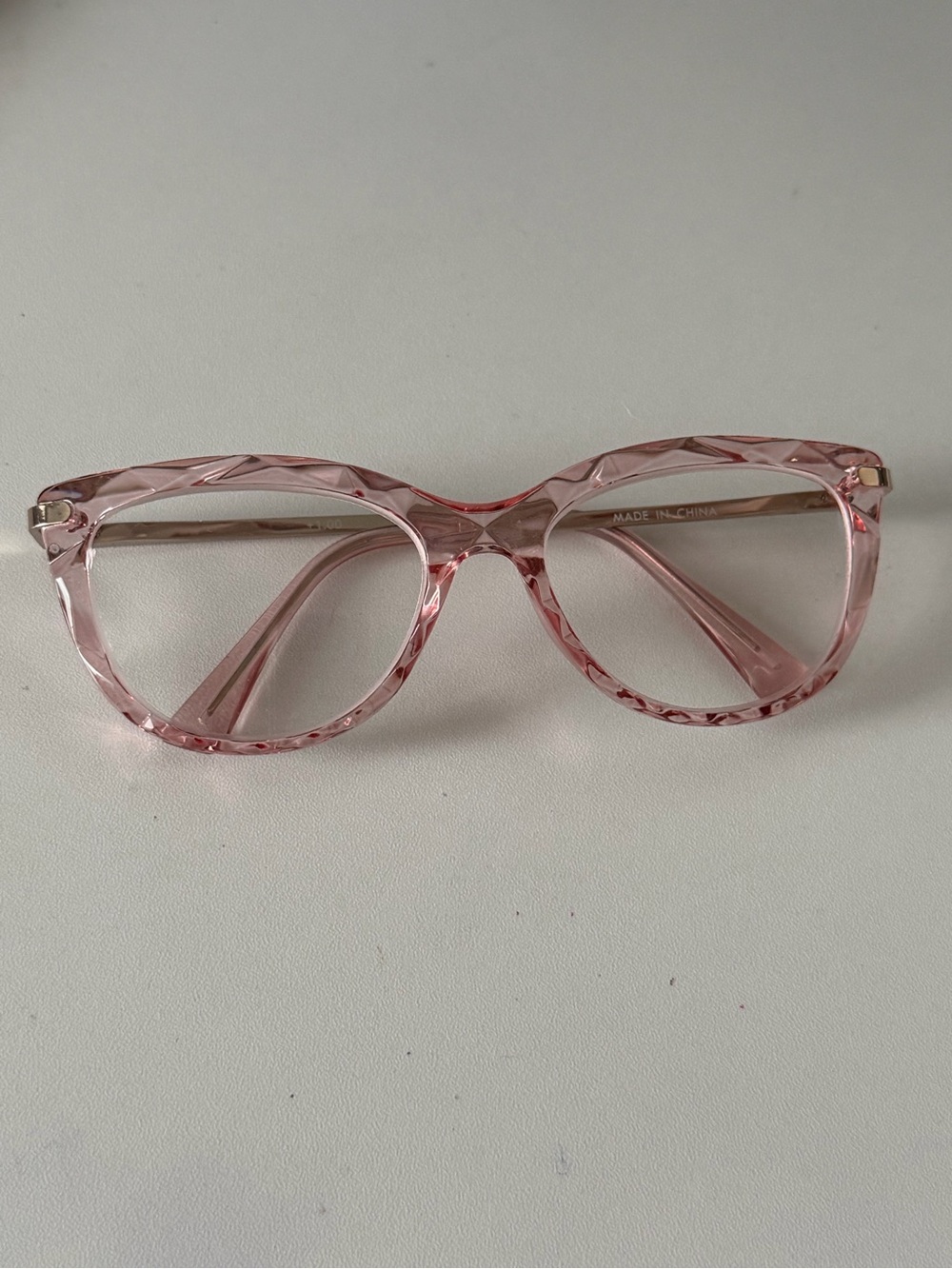 Clear Pink Women's Fashion Eyeglasses